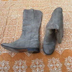 Frye Paige Tall Riding Boots size 9 B wide calf gray